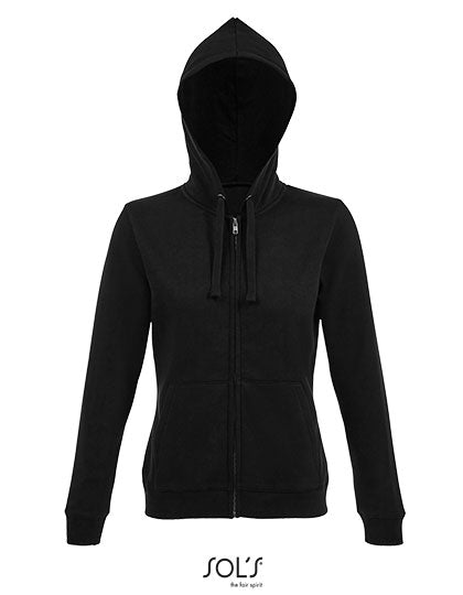 Women´s Zip Hoodie Spike in Black, Größe XXL