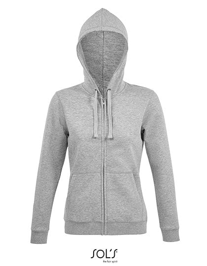 Women´s Zip Hoodie Spike in Heather Grey Melange, Größe XXL