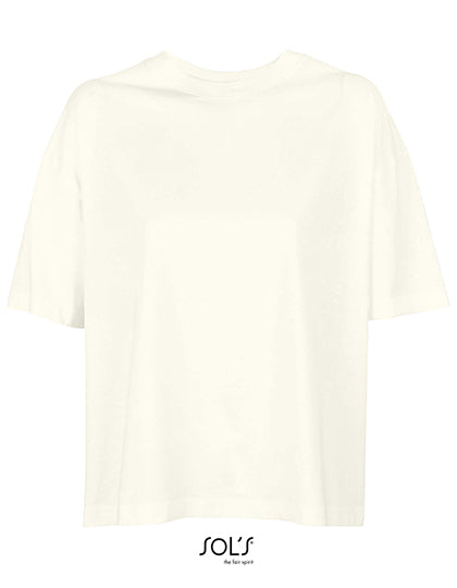 Women´s Boxy Oversized T-Shirt in Creamy White, Größe XL