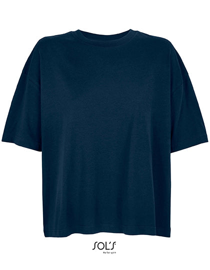 Women´s Boxy Oversized T-Shirt in French Navy, Größe XL