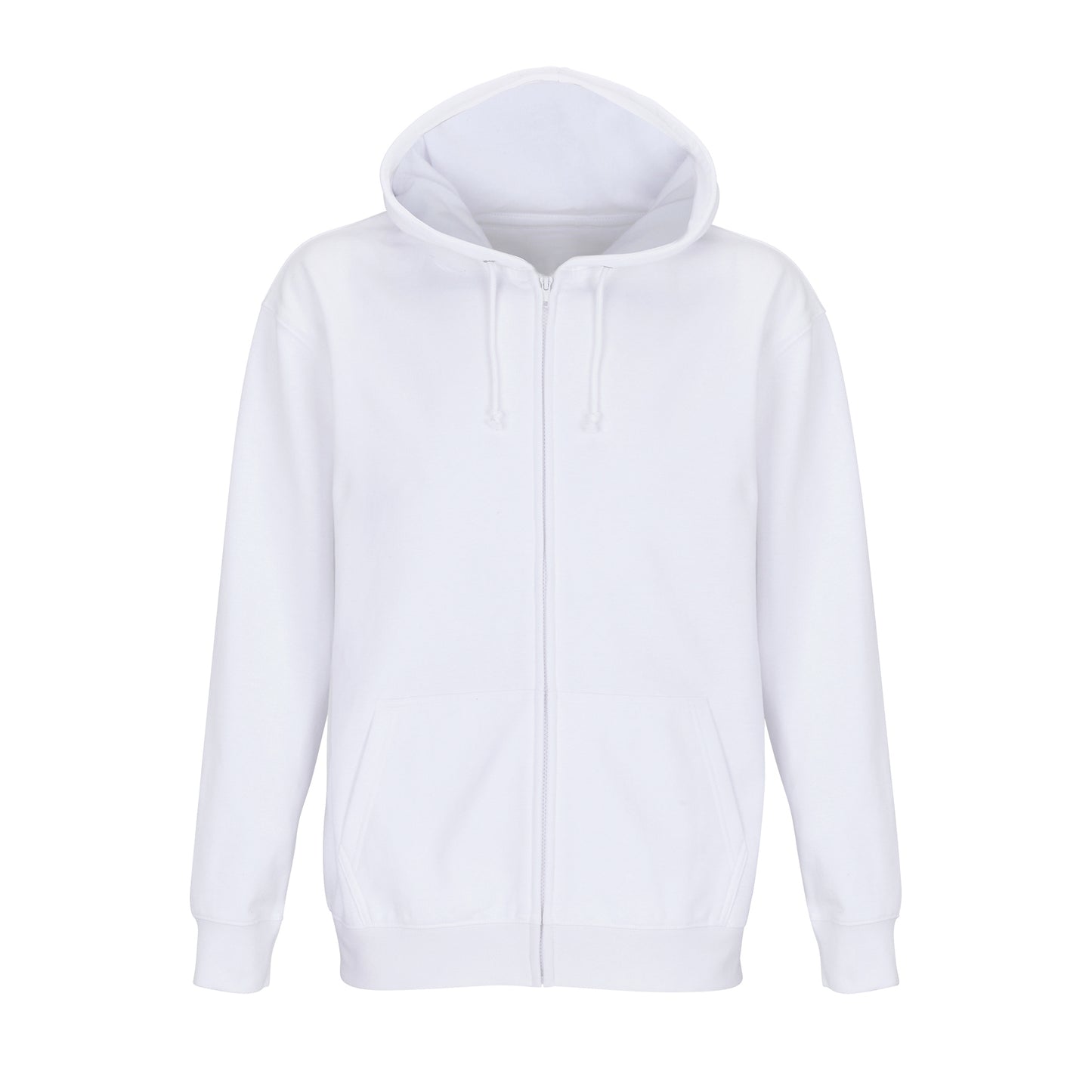 Unisex Full-Zip Hoodie Carter in White, Größe 3XL
