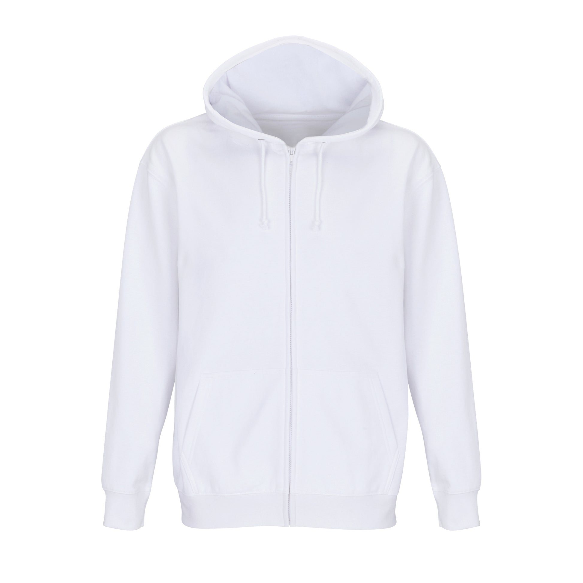 Unisex Full-Zip Hoodie Carter in White, Größe 3XL