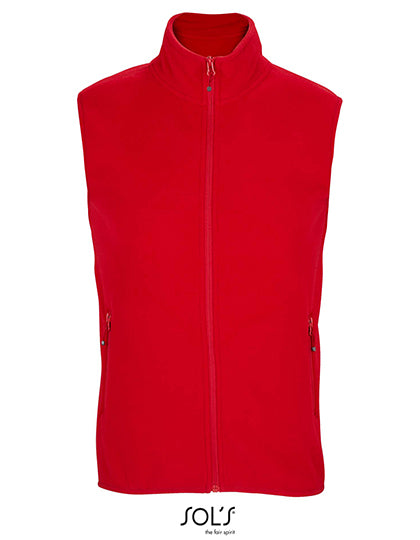 Unisex Factor Zipped Fleece Bodywarmer in Red, Größe 5XL