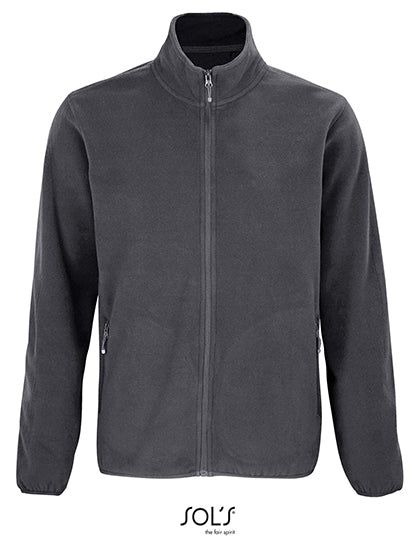 Men´s Factor Zipped Fleece Jacket in Charcoal Grey (Solid), Größe 5XL