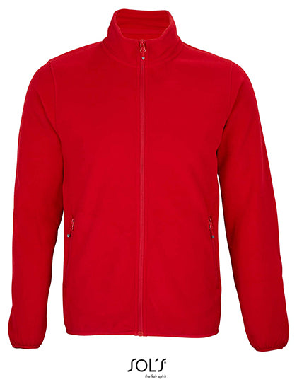 Men´s Factor Zipped Fleece Jacket in Red, Größe 5XL