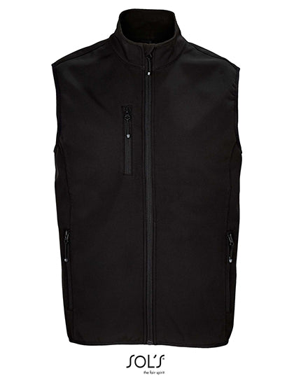 Men´s Falcon Zipped Softshell Bodywarmer in Black, Größe 4XL