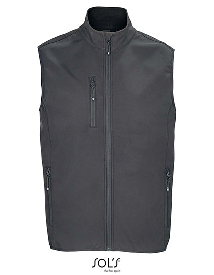 Men´s Falcon Zipped Softshell Bodywarmer in Charcoal Grey (Solid), Größe 4XL