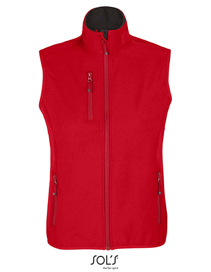 Women´s Falcon Zipped Softshell Bodywarmer in Pepper Red, Größe 3XL
