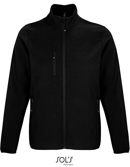 Men´s Falcon Zipped Softshell Jacket in Black, Größe 4XL