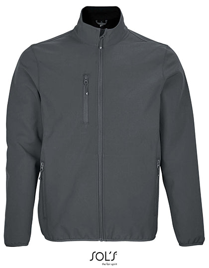 Men´s Falcon Zipped Softshell Jacket in Charcoal Grey (Solid), Größe 4XL