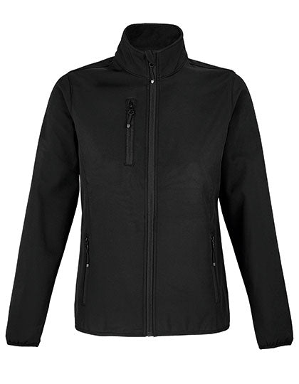 Women´s Falcon Zipped Softshell Jacket in Black, Größe 3XL