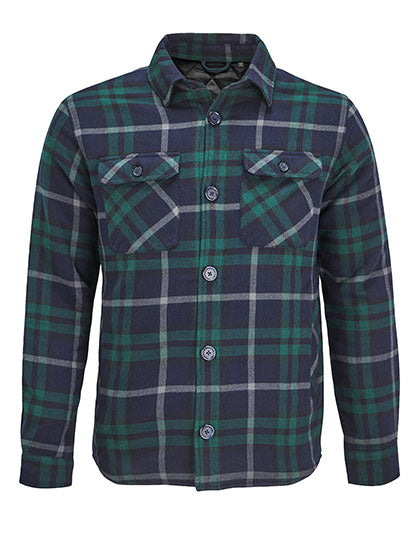Unisex Checkered Overshirt Noah in Green Empire, Größe 3 (3XL/4XL)