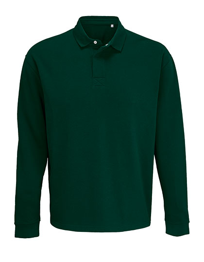Unisex Polo Collar Sweatshirt Heritage in Green Empire, Größe 5XL