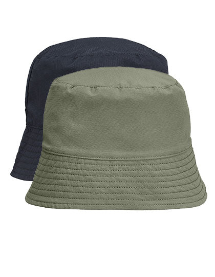 Unisex Nylon Bucket Hat in Black, Größe M/L