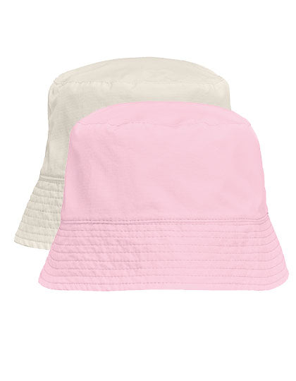 Unisex Nylon Bucket Hat in Off White, Größe M/L
