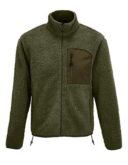 Unisex Sherpa Jacket Fury in Army, Größe 3XL