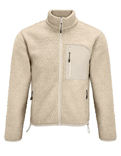 Unisex Sherpa Jacket Fury in Shear Beige, Größe 3XL