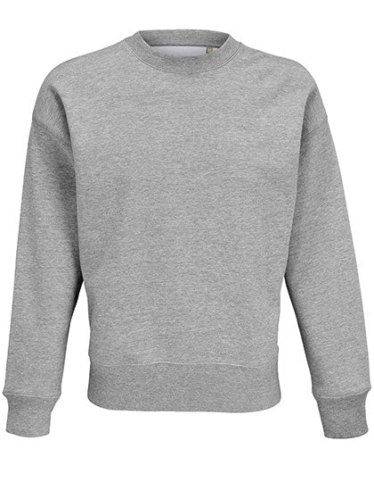 Unisex Round-Neck Sweatshirt Authentic in Grey Melange, Größe 3XL