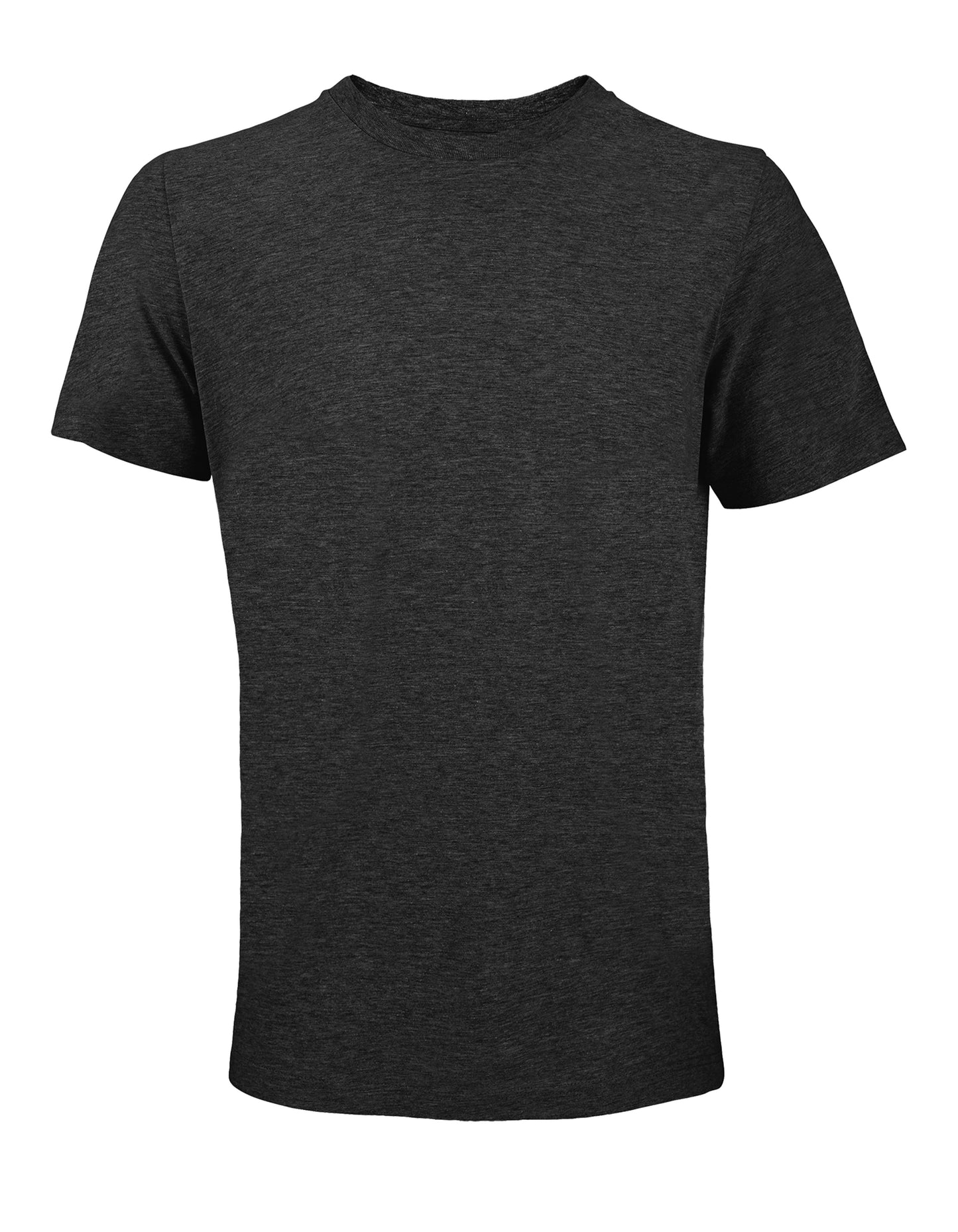 Unisex Round Neck T-Shirt Tuner in Charcoal Melange, Größe 5XL