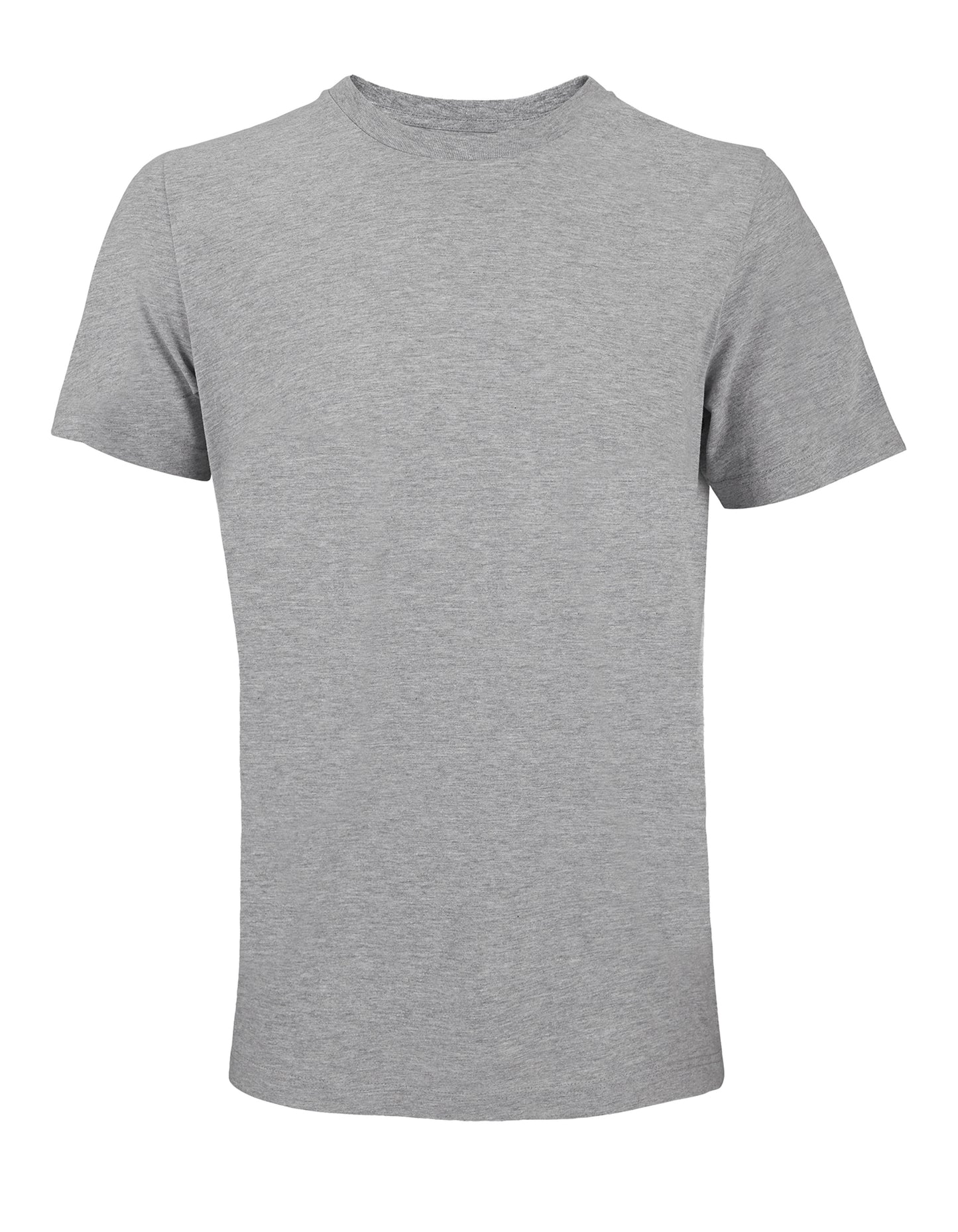 Unisex Round Neck T-Shirt Tuner in Light Grey Melange, Größe 5XL