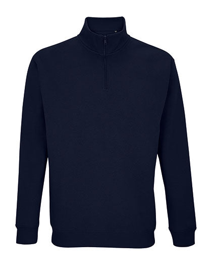 Unisex 1/4 Zip Sweatshirt Conrad in French Navy, Größe 4XL