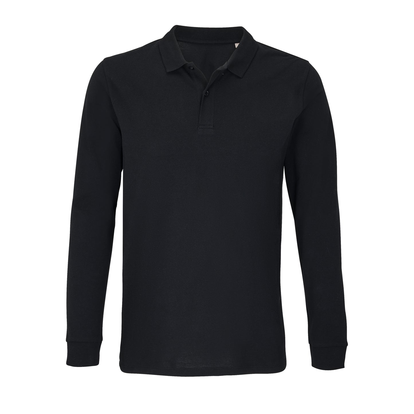 Unisex Long Sleeve Polo Shirt Planet in Black, Größe 5XL