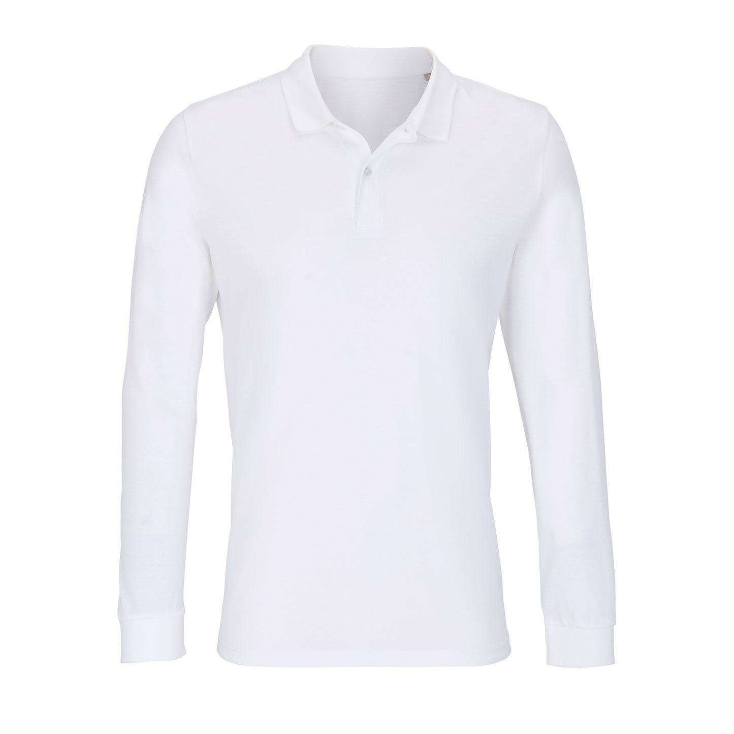 Unisex Long Sleeve Polo Shirt Planet in White, Größe 5XL