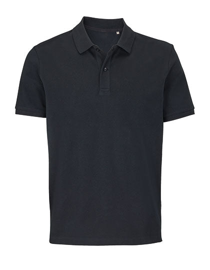 Unisex Polo Shirt Pegase in Black, Größe 4XL
