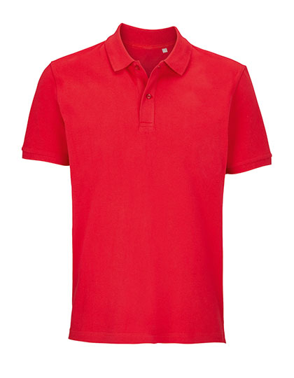 Unisex Polo Shirt Pegase in Bright Red, Größe 3XL