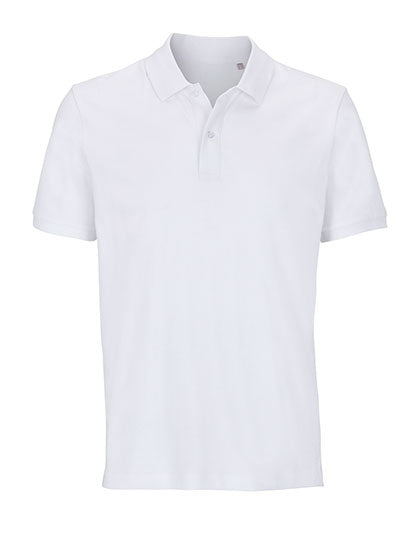Unisex Polo Shirt Pegase in White, Größe 4XL