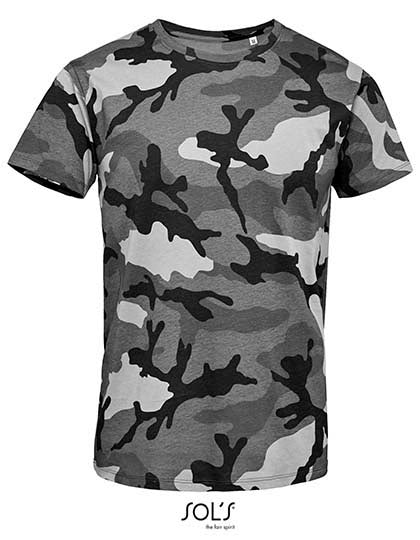 Men´s Camo T-Shirt in Grey Camo, Größe XXL