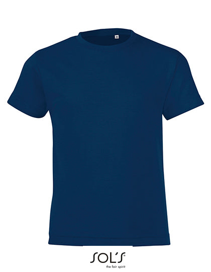 Kids´ Round Collar T-Shirt Regent Fit in French Navy, Größe 12 years (142/152)