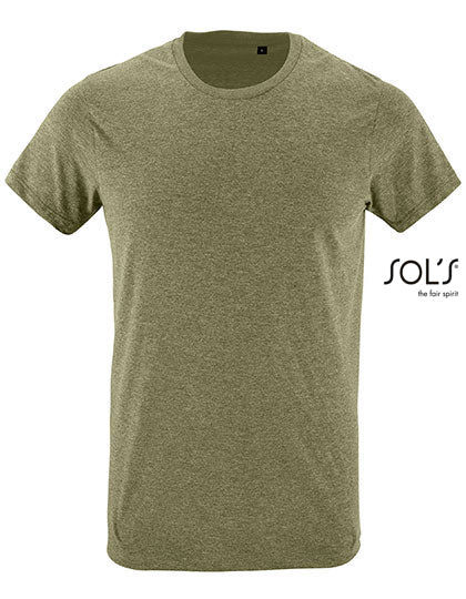 Regent Fit T-Shirt in Heather Khaki, Größe XXL