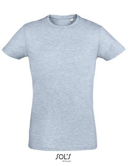 Regent Fit T-Shirt in Heather Sky, Größe XXL