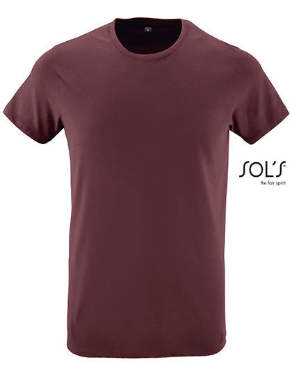 Regent Fit T-Shirt in Oxblood, Größe XXL