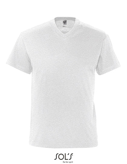 V-Neck T-Shirt Victory in Ash (Heather), Größe 3XL