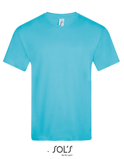 V-Neck T-Shirt Victory in Atoll Blue, Größe 3XL
