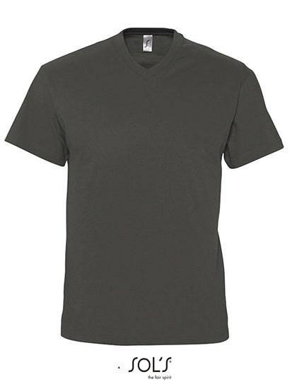 V-Neck T-Shirt Victory in Dark Grey (Solid), Größe 3XL