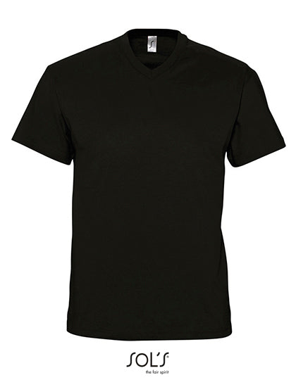 V-Neck T-Shirt Victory in Deep Black, Größe 3XL