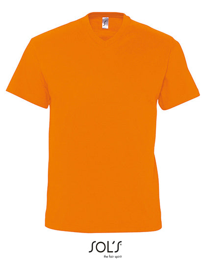 V-Neck T-Shirt Victory in Orange, Größe 3XL