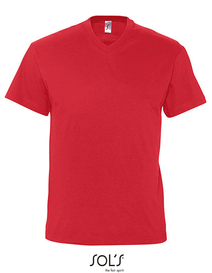 V-Neck T-Shirt Victory in Red, Größe 3XL