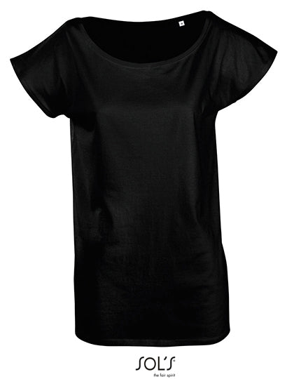 Women´s T-Shirt Marylin in Deep Black, Größe XXL