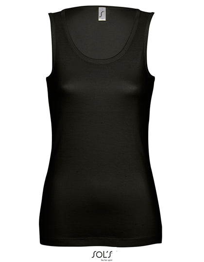Women´s Tank Top Jane in Deep Black, Größe XL