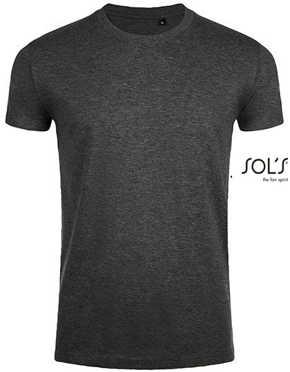 Imperial Fit T-Shirt in Charcoal Melange, Größe XXL