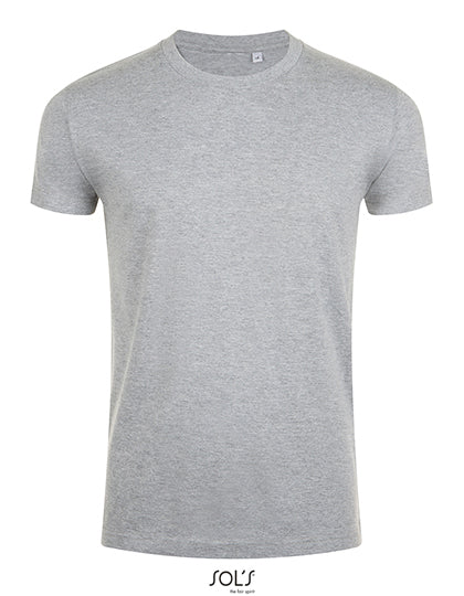 Imperial Fit T-Shirt in Grey Melange, Größe XXL