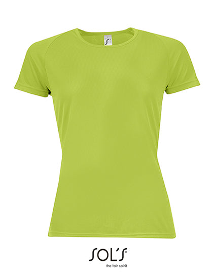 Women´s Raglan Sleeves T Sporty in Apple Green, Größe XXL