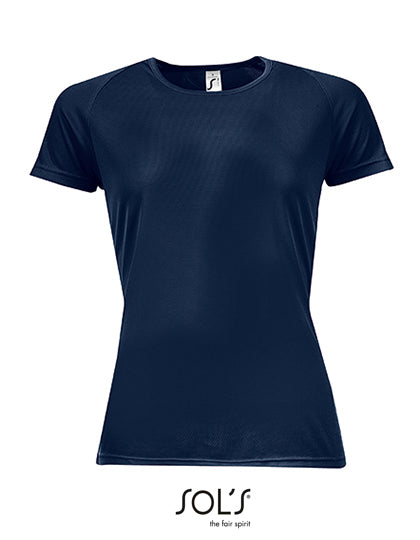 Women´s Raglan Sleeves T Sporty in French Navy, Größe XXL