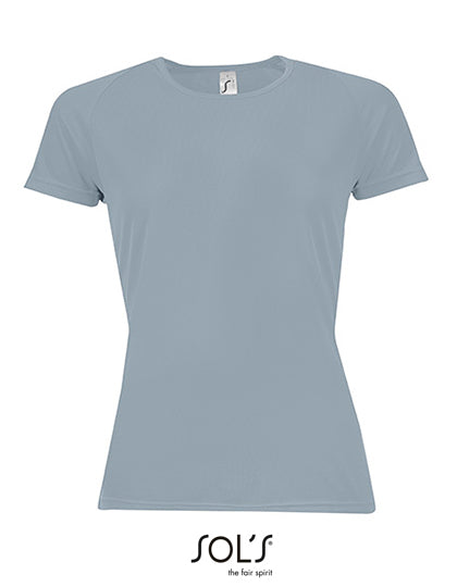 Women´s Raglan Sleeves T Sporty in Pure Grey, Größe XXL