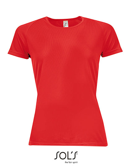 Women´s Raglan Sleeves T Sporty in Red, Größe XXL