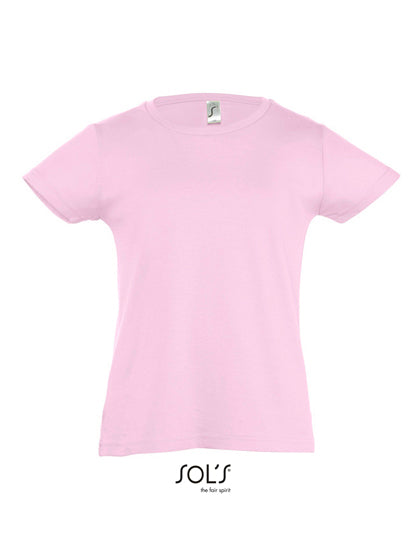 Kids´ T-Shirt Girlie Cherry in Medium Pink, Größe 12 years (142/152)